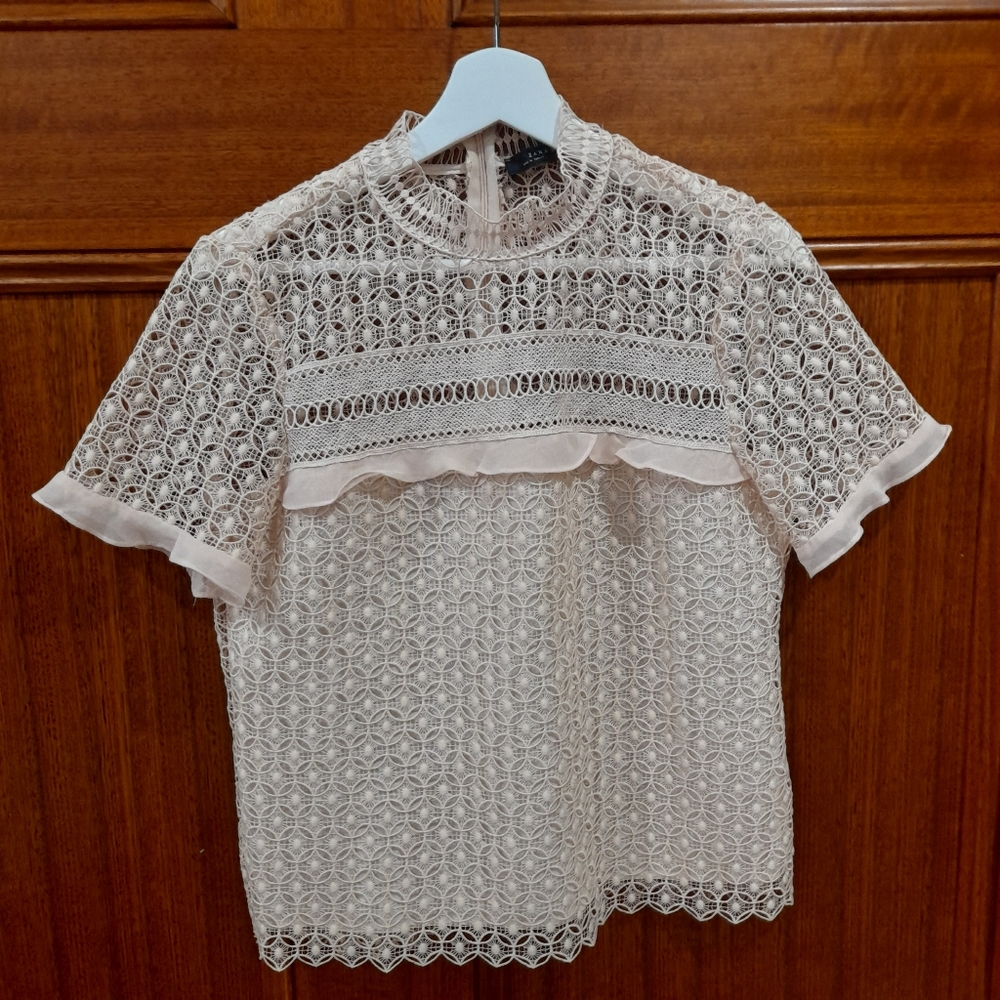 Zara Lace Top Blouse size M - Picture 1 of 6